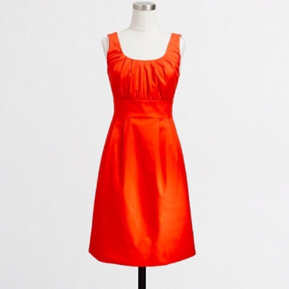 COPY - J CREW Suiting Red Orange Sheath Dress…